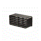 ubb 0291020 muurrooster zwart 5 x 10 cm