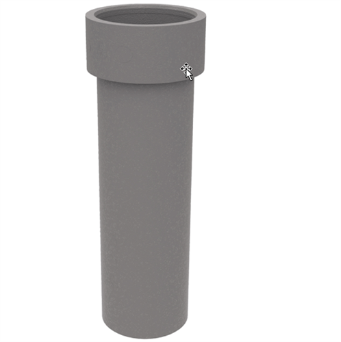bm 400480482 wtw buis 100cm inwendig 125ø