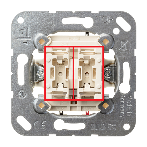 jung 539VU jaloeziewipschakelaar 1v - 10a 250V