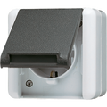 jung 820W wandcontactdoos ra 1v - klapdeksel