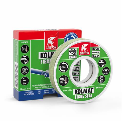 bison 6300531 kolmattape schroefdraad kiwa/gas 12m