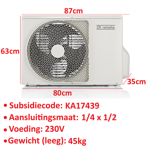 remeha 7735614 Elga Ace buitenunit AWHPT 6kw