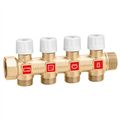 caleffi 354052 messing verdeler 3/4 2-groeps