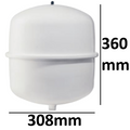 expansievat 7201205 18 ltr 0,5 bar wit