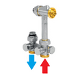 jaga 5094525 H-ventiel vloeraansl 3/4euro 50mm