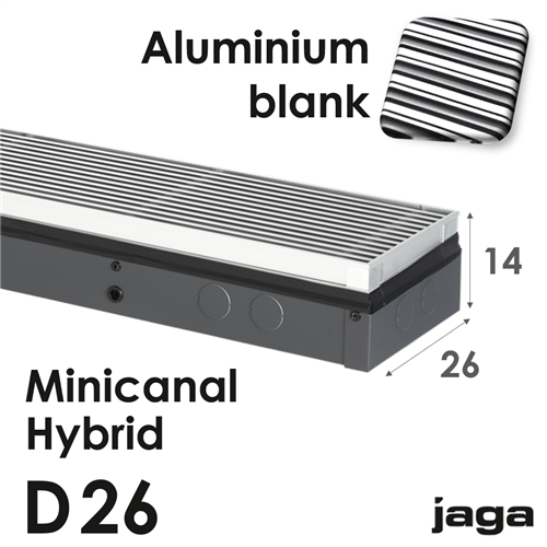 jaga minicanal hybrid alu.blank d14x26x130cm 1949w