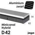 jaga minicanal hybrid alu.zwart d14x42x230cm 5609w